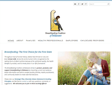 Tablet Screenshot of delawarebreastfeeding.org